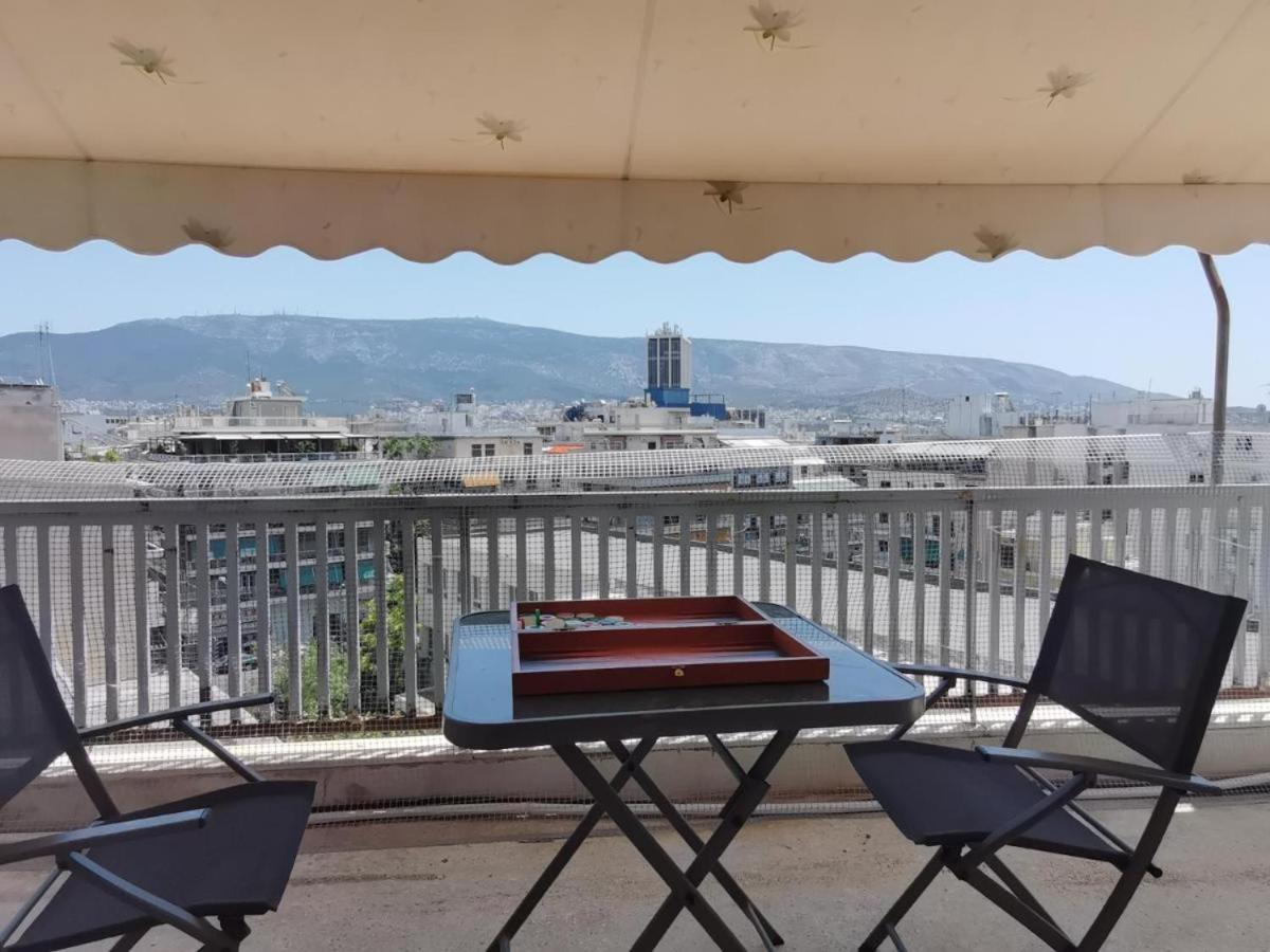 Penthouse Spacious W Super Wifi & Terrace, 2 Min From Metro Athen Eksteriør bilde